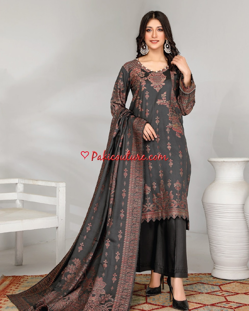 Banarsi Style Cotton Jacquard Suit with Organza Jacquard Dupatta Price in  Pakistan (M013768) - 2023 Designs, Reviews & Videos