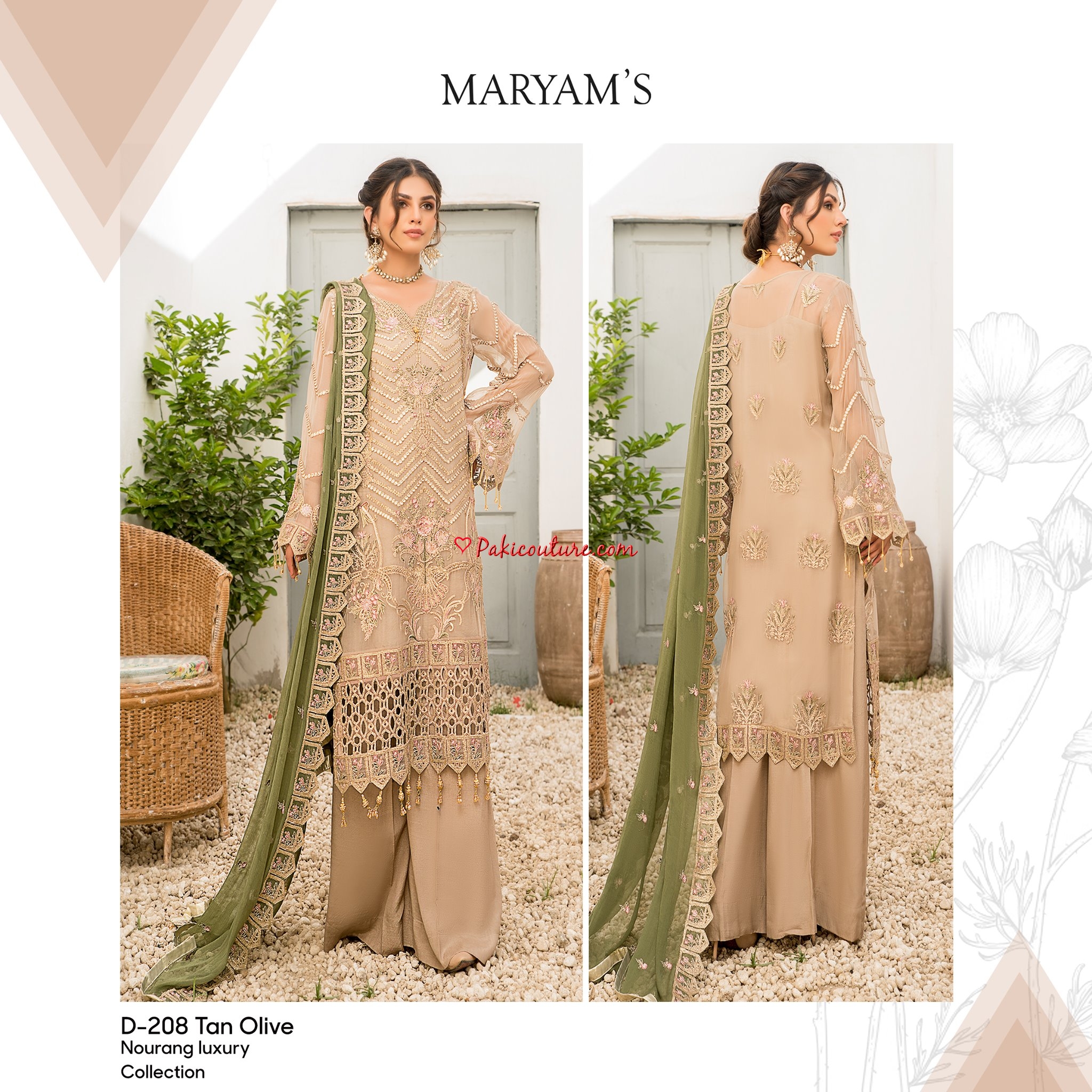 Maryams Nourang Luxurious Embroidered Chiffon Formals Volume I 2021 Shop Online Buy Pakistani 1763