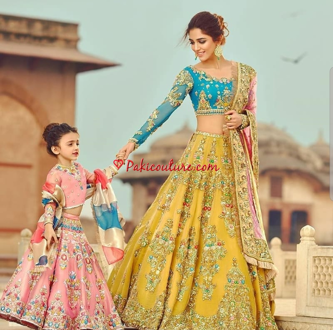 Beautiful Mother and Daughter Matching Party Wear Dress