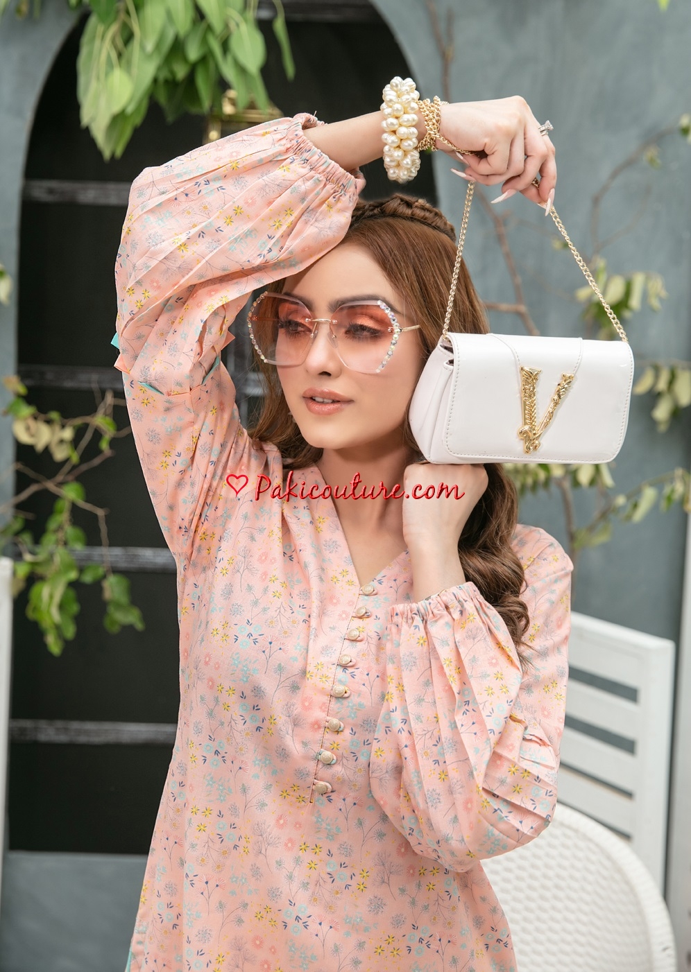 Indian Mirror Work Embroidered Chiffon Dress (DZ13564) at Discount Price in  Pakistan – DressyZone.com